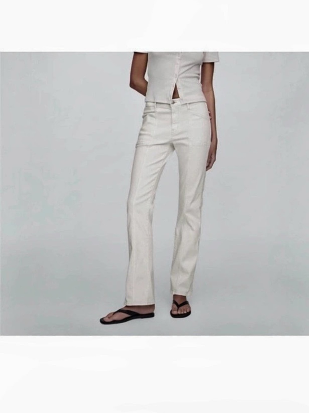 Gap White Universal Baby Boot Jeans Size 14/32 Long NWT
